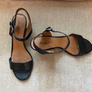 Lucky Brand Black Leather Heels Size 8.5